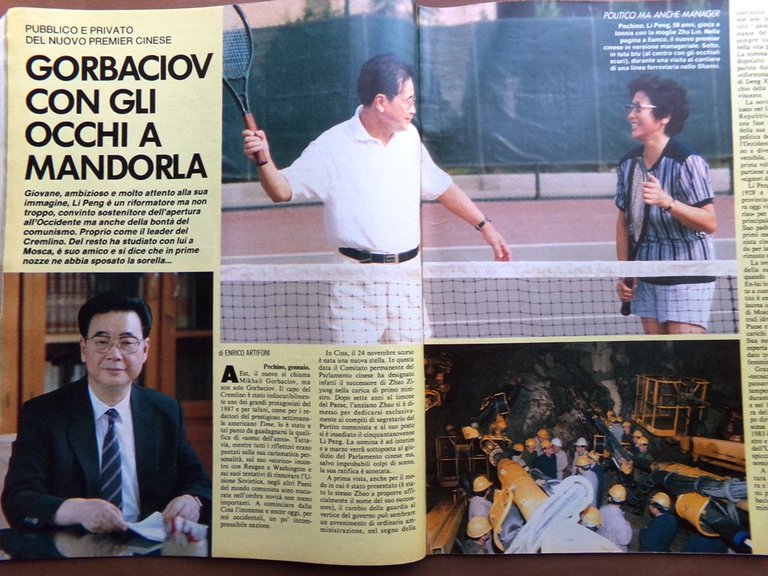 La Domenica del Corriere 21 Gennaio 1988 Tyson Li Peng …