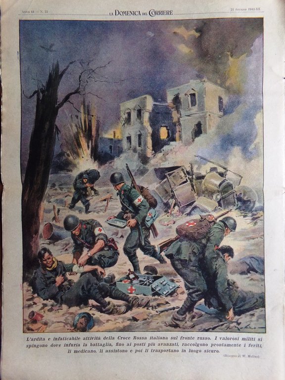 La Domenica del Corriere 21 Giugno 1942 WW2 Marmarica Geisha …