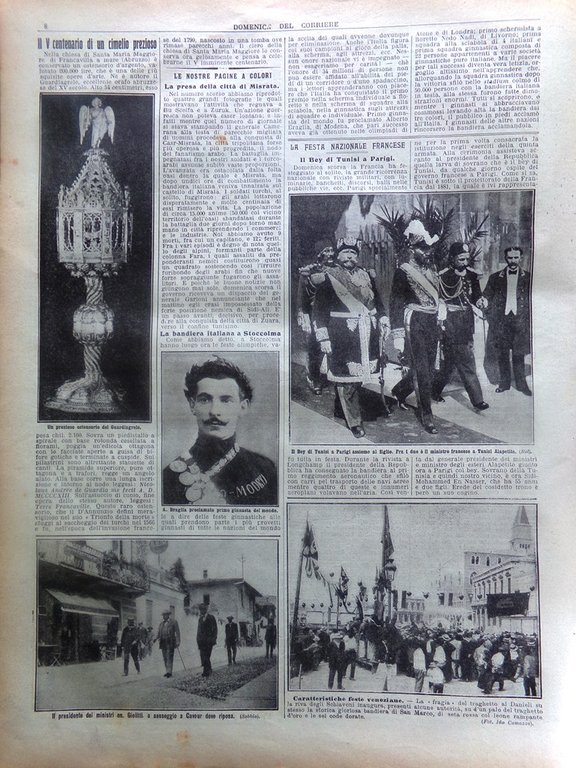 La Domenica del Corriere 21 Luglio 1912 Scavi Ostia Aymarà …