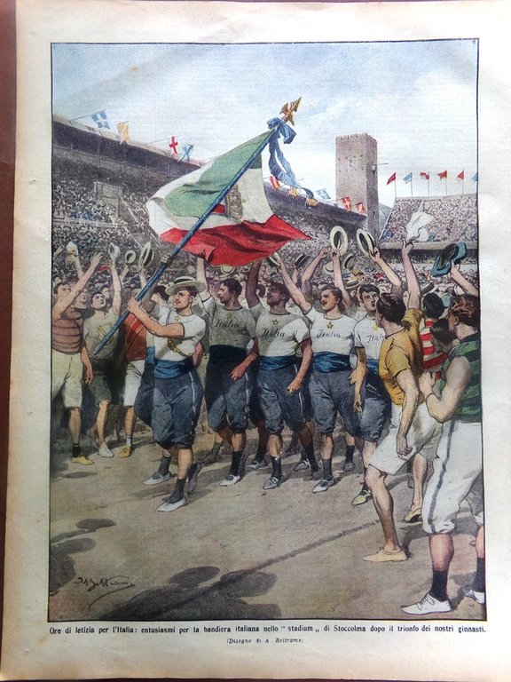La Domenica del Corriere 21 Luglio 1912 Scavi Ostia Aymarà …
