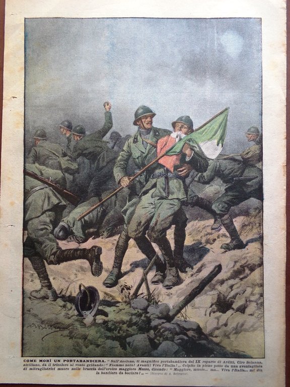 La Domenica del Corriere 21 Luglio 1918 WW1 Scianna Ingresso …