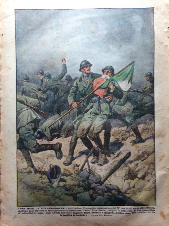 La Domenica del Corriere 21 Luglio 1918 WW1 Scianna Ingresso …