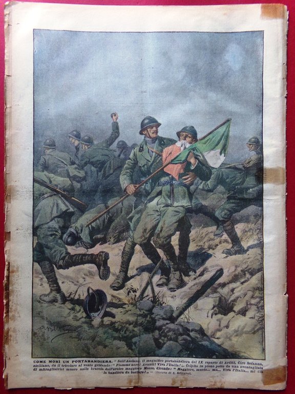 La Domenica del Corriere 21 Luglio 1918 WW1 Scianna Ingresso …