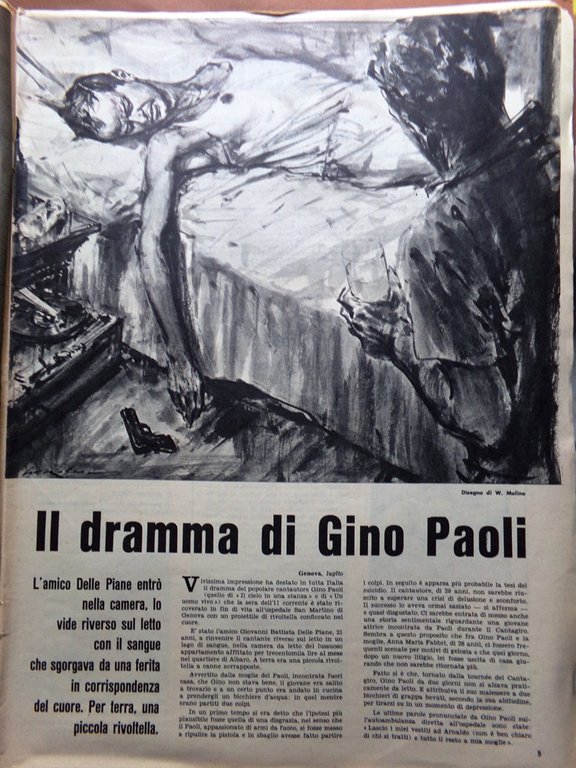 La Domenica del Corriere 21 Luglio 1963 Carabinieri Ciaculli Paoli …