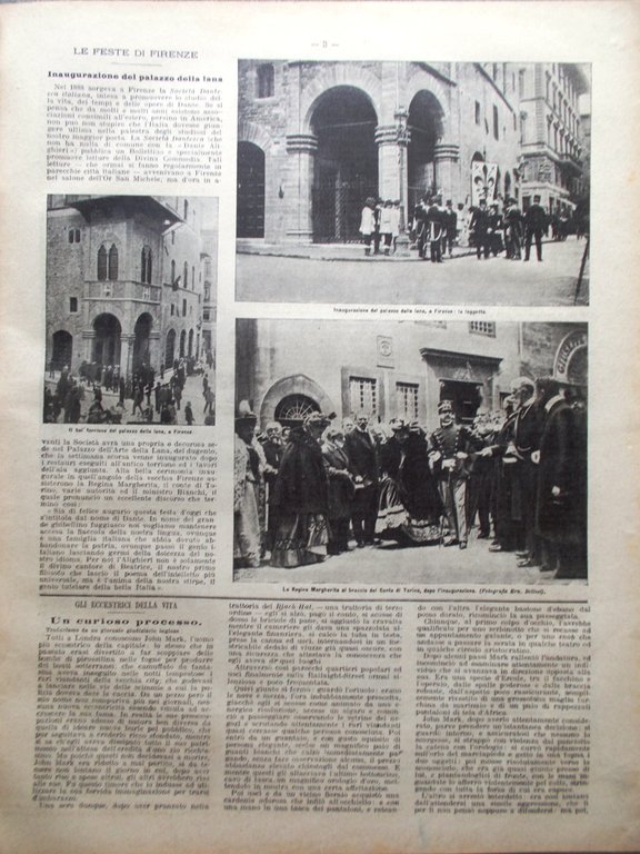 La Domenica del Corriere 21 Maggio 1905 Carducci Palazzo Lana …