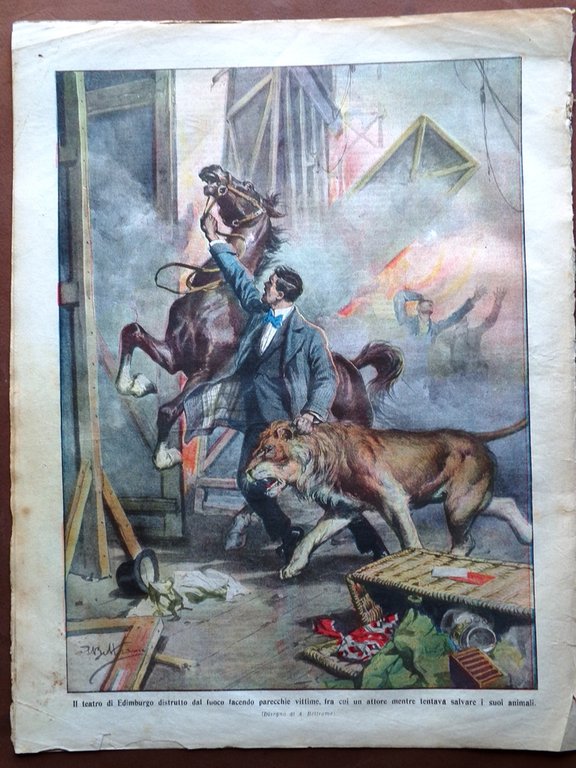 La Domenica del Corriere 21 Maggio 1911 Pacinotti Esposizione Roma …