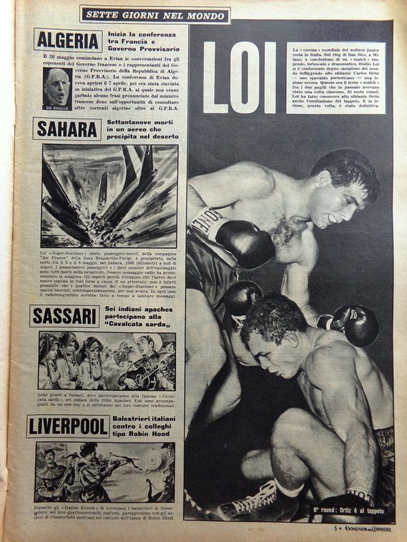 La Domenica del Corriere 21 Maggio 1961 Circarama Giro d'Italia …