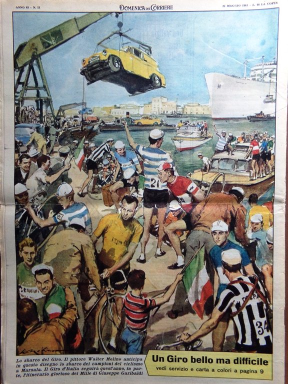 La Domenica del Corriere 21 Maggio 1961 Circarama Giro d'Italia …