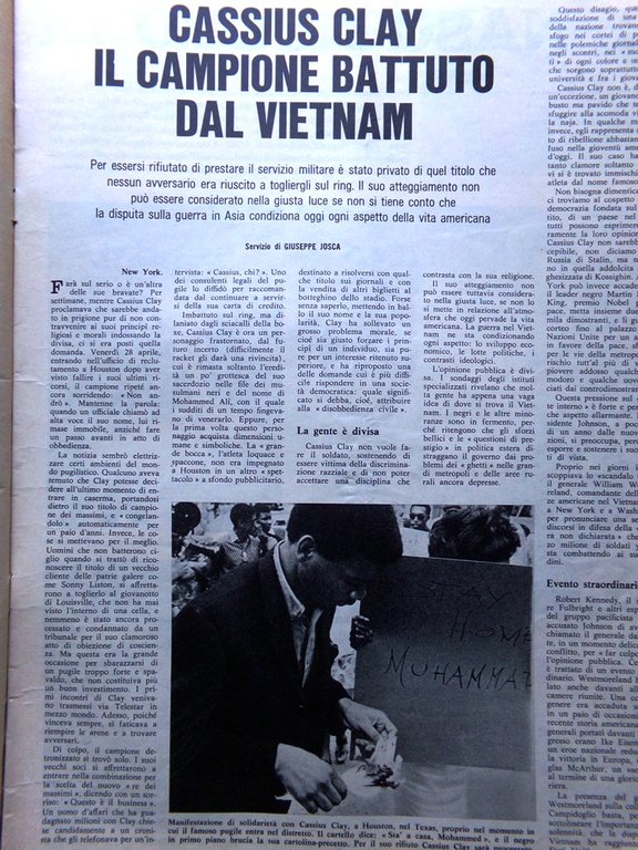 La Domenica del Corriere 21 Maggio 1967 Stalin Cassius Clay …