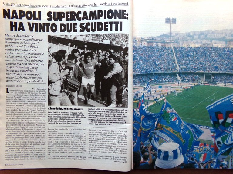 La Domenica del Corriere 21 Maggio 1987 Scudetto Napoli Padre …