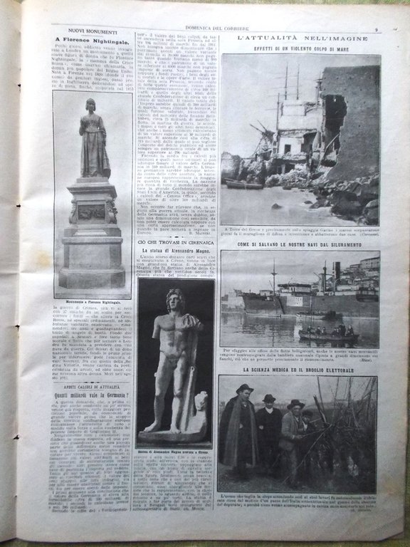 La Domenica del Corriere 21 Marzo 1915 WW1 Dardanelli Spluga …