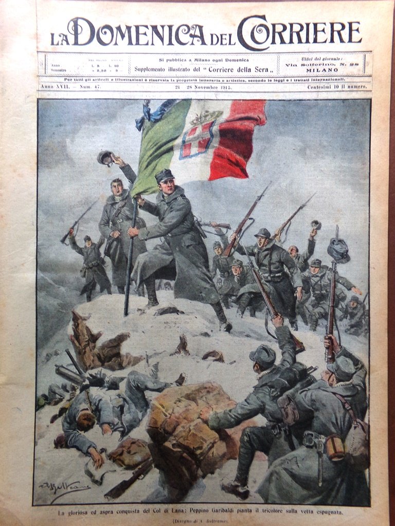 La Domenica del Corriere 21 Novembre 1915 WW1 Conquista Col …