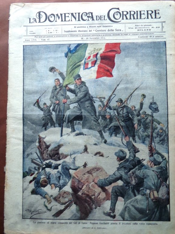 La Domenica del Corriere 21 Novembre 1915 WW1 Conquista Col …