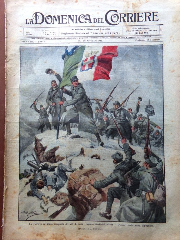 La Domenica del Corriere 21 Novembre 1915 WW1 Conquista Col …