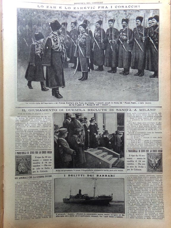 La Domenica del Corriere 21 Novembre 1915 WW1 Conquista Col …