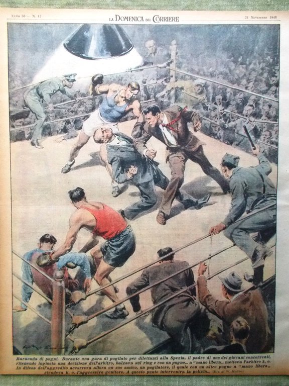La Domenica del Corriere 21 Novembre 1948 Carlo d'Inghilterra Giordano …