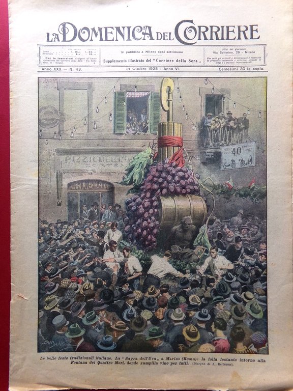 La Domenica del Corriere 21 Ottobre 1928 Sagra Uva Marino … | Immagine Gallery 3