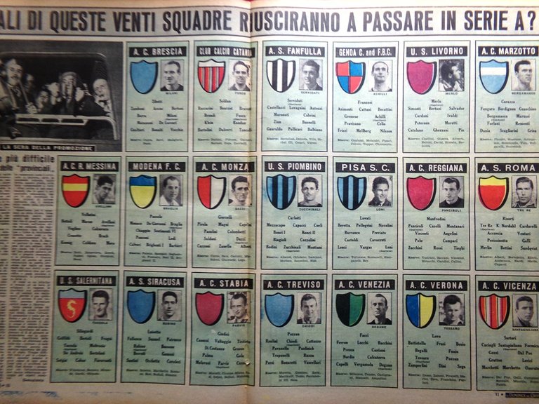 La Domenica del Corriere 21 Ottobre 1951 Campionato Serie B …