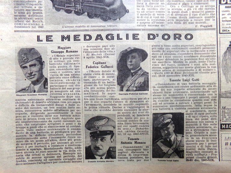 La Domenica del Corriere 21 Settembre 1941 WW2 Castaldi Acqua …