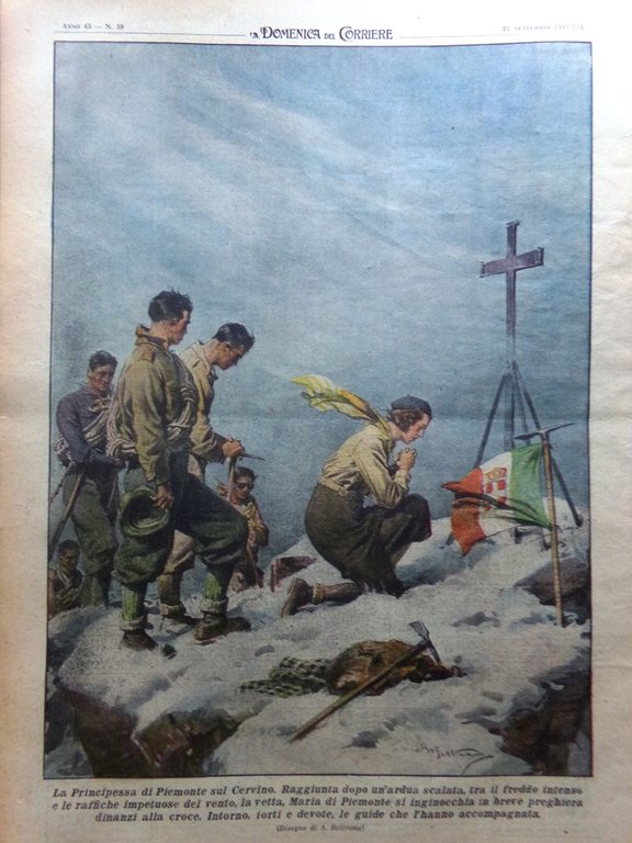 La Domenica del Corriere 21 Settembre 1941 WW2 Castaldi Acqua …