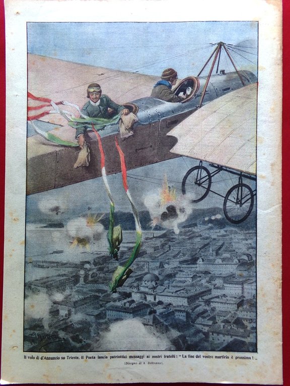 La Domenica del Corriere 22 Agosto 1915 WW1 D'Annunzio su …