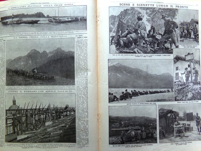 La Domenica del Corriere 22 Agosto 1915 WW1 D'Annunzio su …