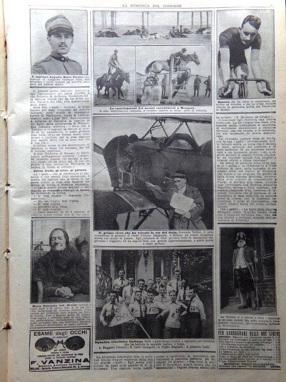 La Domenica del Corriere 22 Agosto 1920 Bob Spears Gare …