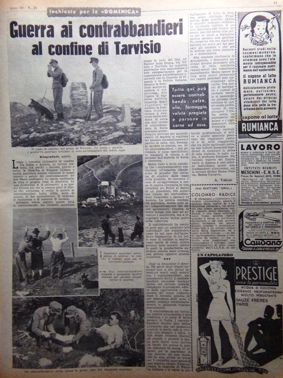 La Domenica del Corriere 22 Agosto 1948 Ana Pauker Tarvisio …