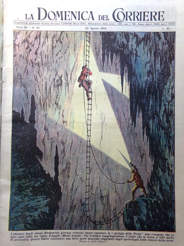 La Domenica del Corriere 22 Agosto 1954 Martine Carol Cleopatra …