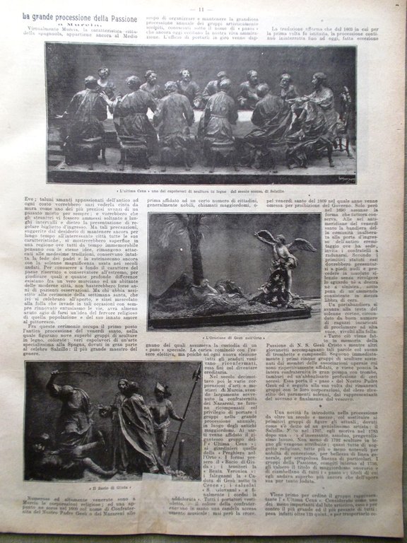 La Domenica del Corriere 22 Aprile 1900 Passione Murcia Principe …
