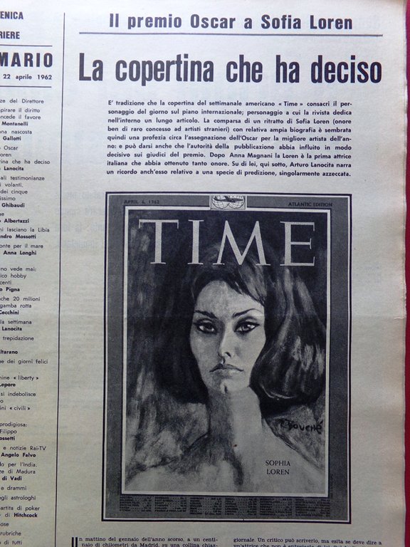 La Domenica del Corriere 22 Aprile 1962 Loren Innocenti Dischi … | Immagine Gallery 2