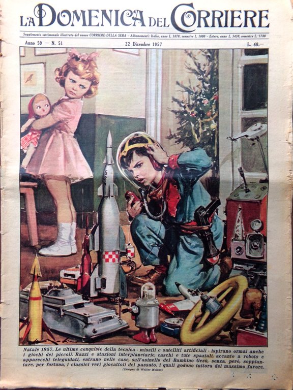 La Domenica del Corriere 22 Dicembre 1957 Disastro Codogno Magnani … | Immagine Gallery 1