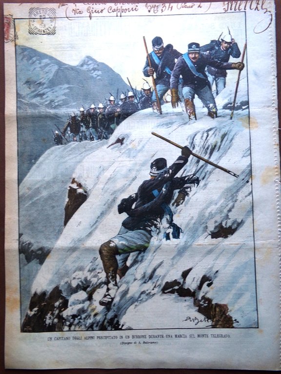 La Domenica del Corriere 22 Febbraio 1903 Raffaello Erard Disfida …