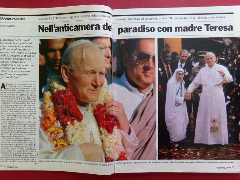 La Domenica del Corriere 22 Febbraio 1986 Falcone Wojtyla Teresa …
