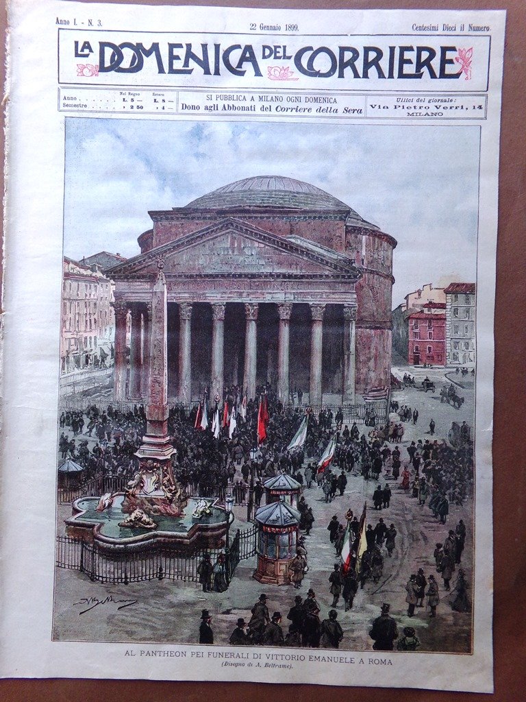 La Domenica del Corriere 22 Gennaio 1899 Ireland Quesnay Rougemont …