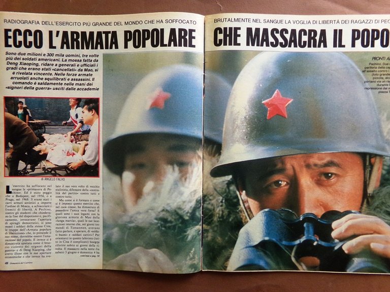 La Domenica del Corriere 22 Giugno 1989 Droga Esercito Cinese …