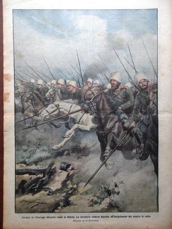 La Domenica del Corriere 22 Luglio 1917 WW1 Capello Pareto …