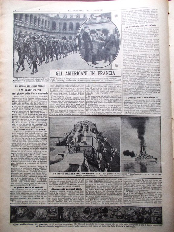 La Domenica del Corriere 22 Luglio 1917 WW1 Capello Pareto …