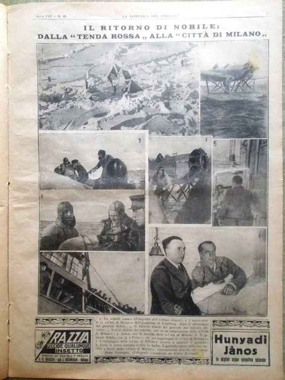 La Domenica del Corriere 22 Luglio 1928 Spedizione K2 Ritorno …