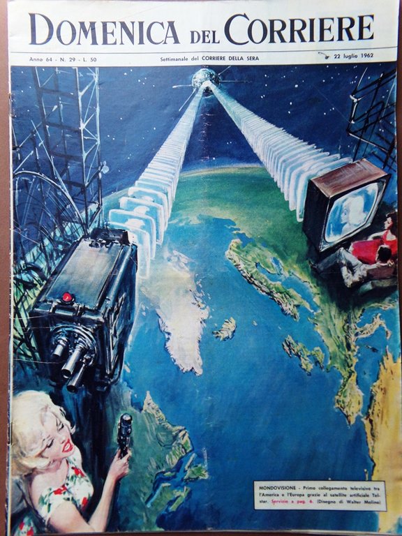 La Domenica del Corriere 22 Luglio 1962 Satellite Gable Geraldina …