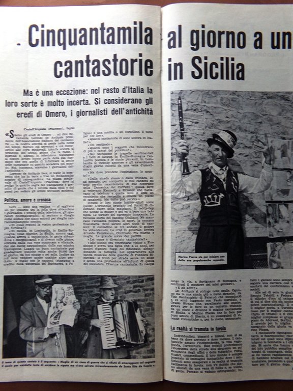 La Domenica del Corriere 22 Luglio 1962 Satellite Gable Geraldina …