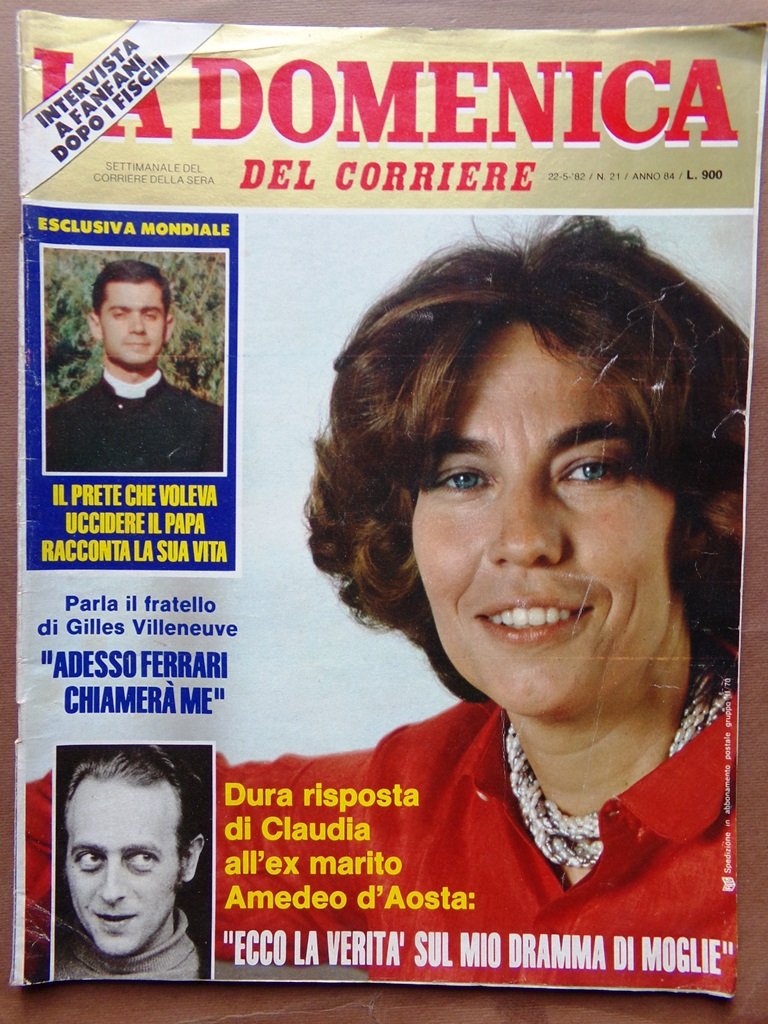 La Domenica del Corriere 22 Maggio 1982 Gilles Villeneuve Mina …