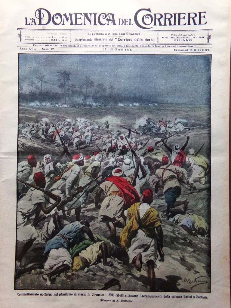 La Domenica del Corriere 22 Marzo 1914 Suffragetta Londra Castello …