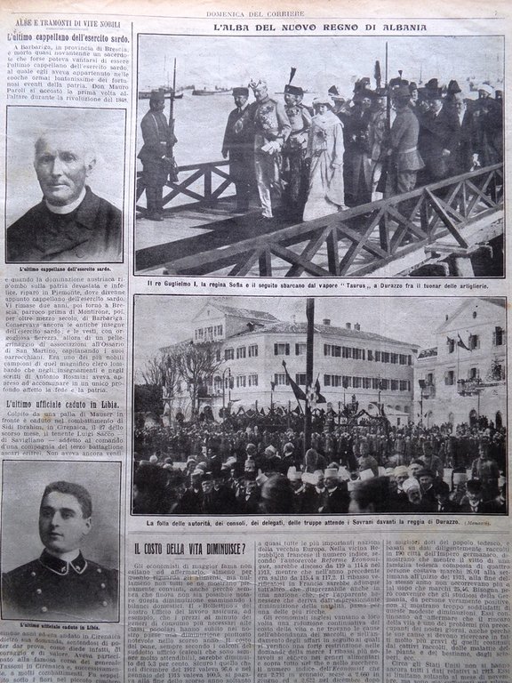 La Domenica del Corriere 22 Marzo 1914 Suffragetta Londra Castello …