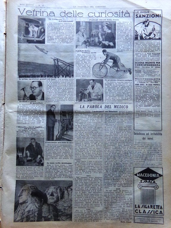 La Domenica del Corriere 22 Marzo 1936 Mori Enrico Caruso …
