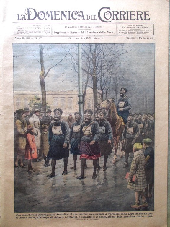 La Domenica del Corriere 22 Novembre 1931 Marcia Varsavia De … | Immagine Gallery 1
