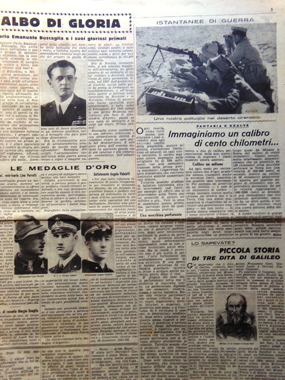 La Domenica del Corriere 22 Novembre 1942 WW2 Carlo Buscaglia …