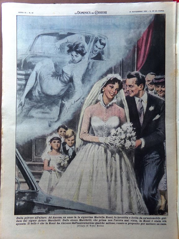 La Domenica del Corriere 22 Novembre 1953 Cristo Fruttuoso Vittorino …