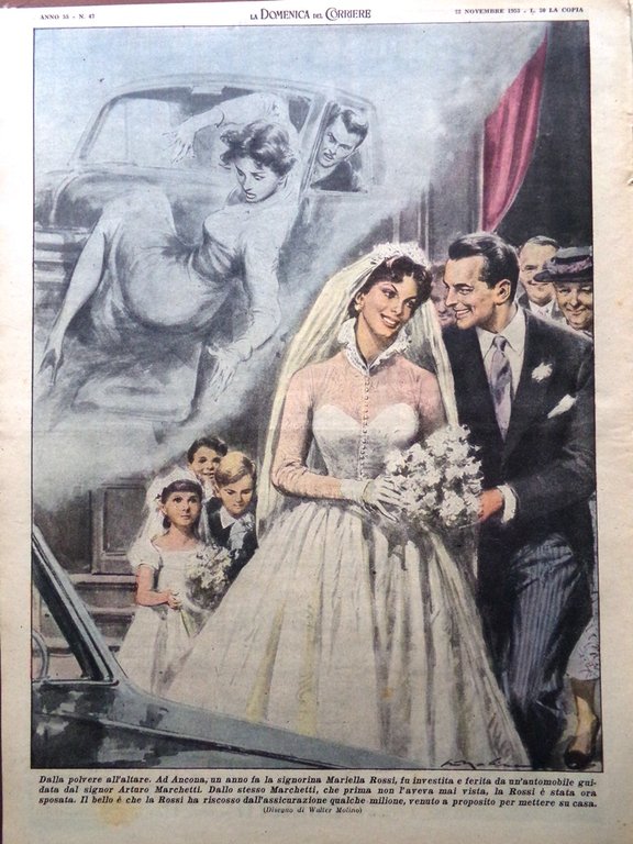 La Domenica del Corriere 22 Novembre 1953 Cristo Fruttuoso Vittorino …