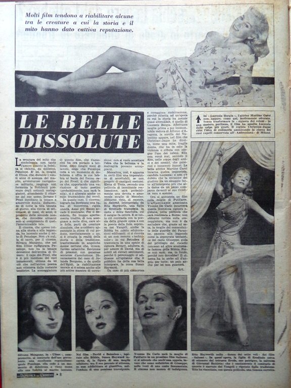 La Domenica del Corriere 22 Novembre 1953 Cristo Fruttuoso Vittorino …
